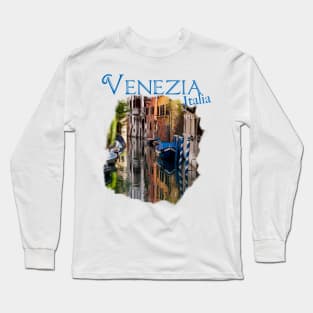 Venezia, Italia: Colourful Canal Long Sleeve T-Shirt